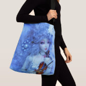 Dame in het blauw crossbody tas (Dichtbij)