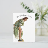 dame in het groen Zet je schoenen op Lucy custom Feestdagenkaart (Staand voorkant)