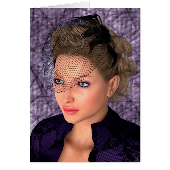 Dame in het Paars (Voorkant)