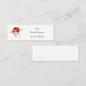  dame in het Pet van stro Mini Visitekaartje (Voorkant / Achterkant)