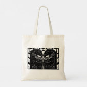 Dame in het raam | Linocut Tote Bag (Achterkant)