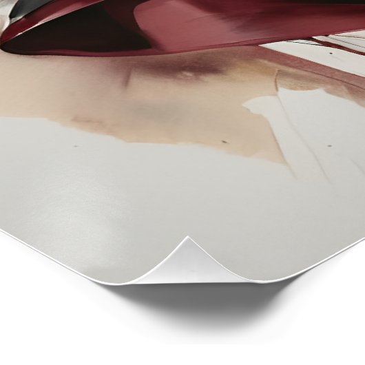 Dame in het rood 2 perfect poster (Hoek)