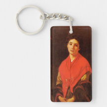 Dame in het Rood (Italiaanse vintagekunst)