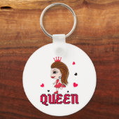 Dame in het rood sleutelhanger (Voorkant)