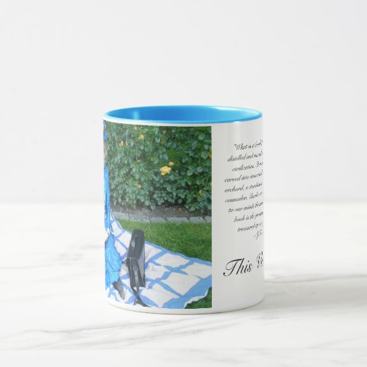 Dame in het tuinboek mok (Midden)