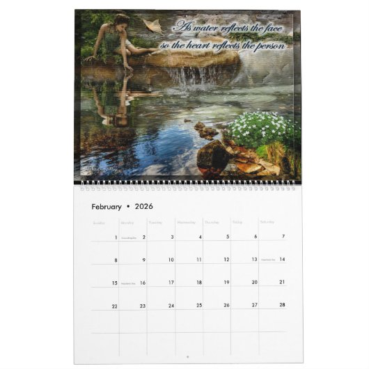 Dame in het water kalender (Feb 2026)