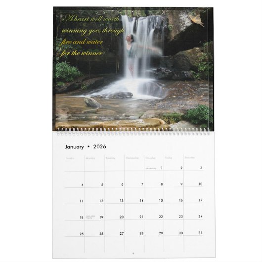 Dame in het water kalender (Jan 2026)