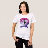 Dame in het winderige weer Tri-Blend shirt (Voorkant volledig)