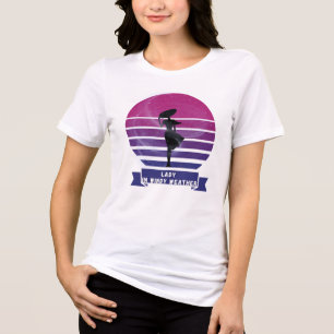 Dame in het winderige weer Tri-Blend shirt