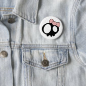 Dame in het zwart ronde button 5,7 cm (In situ)