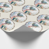 Dame In  Jurk en Pet Cadeaupapier (Hoek)