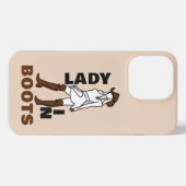 Dame in laarzen Girly savage iPhone Hoesje (Achterkant horizontaal)
