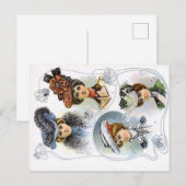  dame in Mode Pet Briefkaart (Voorkant / Achterkant)