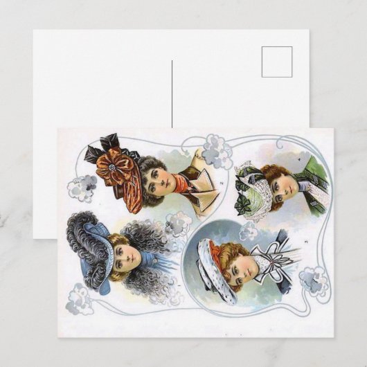  dame in Mode Pet Briefkaart (Voorkant / Achterkant)