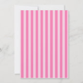 Dame in Parijs Eiffeltoren Roze Poodle Uitnodiging (Achterkant)