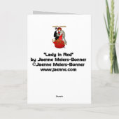 Dame in Rode Donkere Lege Kaart (Achterkant)