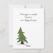 Dame in rode vrolijke kerst Flat Kaart (Achterkant)