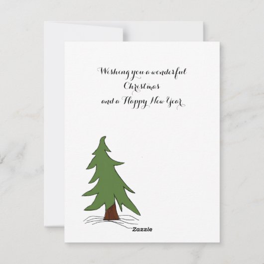 Dame in rode vrolijke kerst Flat Kaart (Achterkant)