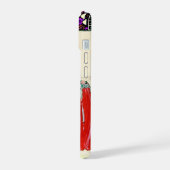 DAME IN ROOD, MODIEUZE KOSTUUMONTWERP MONOGRAM iPhone 15 CASE (Linkerkant)
