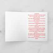 dame in rood pet kaart (Binnen)