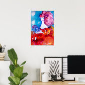 DAME IN ROOD , POSTER (Thuiskantoor)