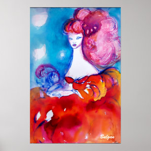 DAME IN ROOD , POSTER