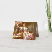  dame in roze, legant Floral Note Kaart (Voorkant)