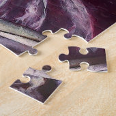 dame in roze Lila dress & Red Rose Legpuzzel (Zijkant)