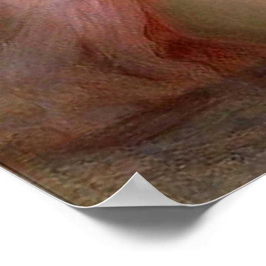  dame in roze met gele rozen poster (Hoek)