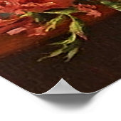 dame in roze Oranje dress & roze Rose Poster (Hoek)