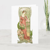 Dame in serre kaart (Voorkant)