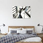 Dame in Silhouette Art Deco Canvas Afdruk (Insitu (Slaapkamer))