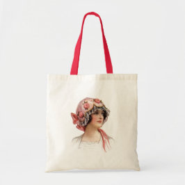 dame in Silk Flowered Bonnet Tote Bag