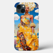Dame in Surreal World Afro-Amerikaanse Kunst Case-Mate iPhone Case (Achterkant)