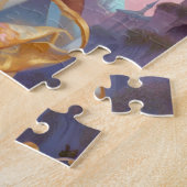 Dame in Surreal World Afro-Amerikaanse Kunst Legpuzzel (Zijkant)