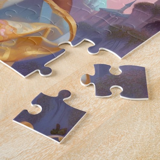 Dame in Surreal World Afro-Amerikaanse Kunst Legpuzzel (Zijkant)