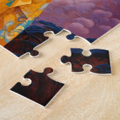 Dame in Surreal World Afro-Amerikaanse Kunst Legpuzzel (Zijkant)