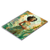 Dame in Surreal World Afro-Amerikaanse Kunst Notitieboek (Linkerzijde)