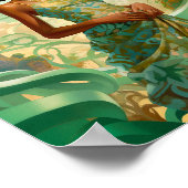 Dame in Surreal World Afro-Amerikaanse Kunst Poster (Hoek)