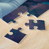 Dame in surrealistische wereld kosmische Afrikaans Legpuzzel (Zijkant)