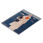  dame in witte Scotty Terrier Dog Ocean Notitieboek (Linkerzijde)