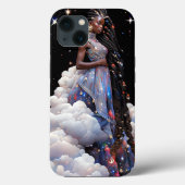 Dame in wolken Afrikaanse Amerikaanse kunst Case-Mate iPhone Case (Achterkant)