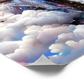 Dame in wolken Afrikaanse Amerikaanse kunst Poster (Hoek)