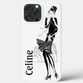 dame in zwart-wit Case-Mate iPhone case (Achterkant)