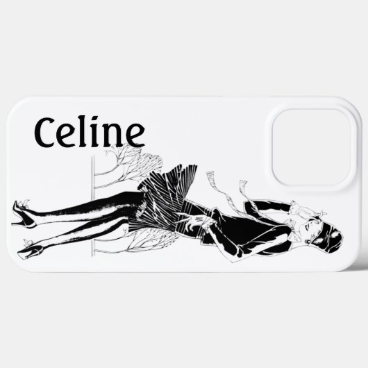 dame in zwart-wit Case-Mate iPhone case (Achterkant (horizontaal))