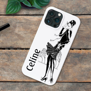  dame in zwart-wit Case-Mate iPhone case