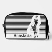  dame in zwart-wit toilettasje (Voorkant)