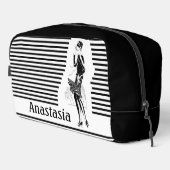  dame in zwart-wit toilettasje (Rechterhoek)