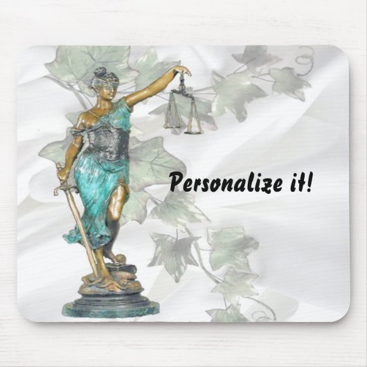 Dame Justice on Satin and Ivy Muismat (Voorkant)