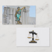 Dame Justice over het Hooggerechtshof Visitekaartje (Voorkant / Achterkant)